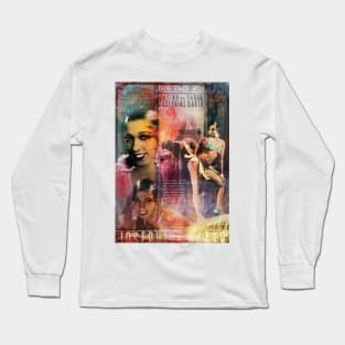 Collage Art Josephine Baker Long Sleeve T-Shirt